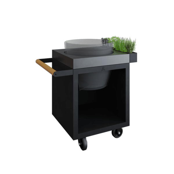 OFYR Kamado Table Black 65 PRO Concrete BGE