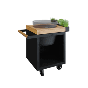 OFYR Kamado Table Black 65 PRO Teakholz BGE