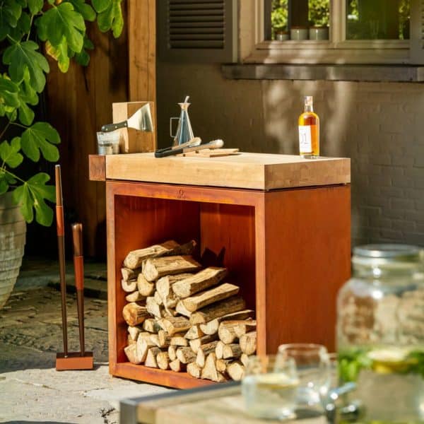 OFYR Butcher Block Storage 90 Corten Teakholz – Bild 2