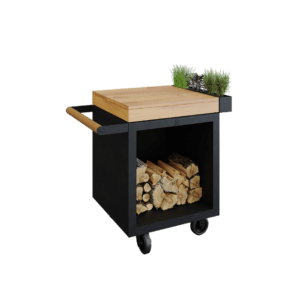 OFYR Mise en Place Table Black 65 PRO Teakholz